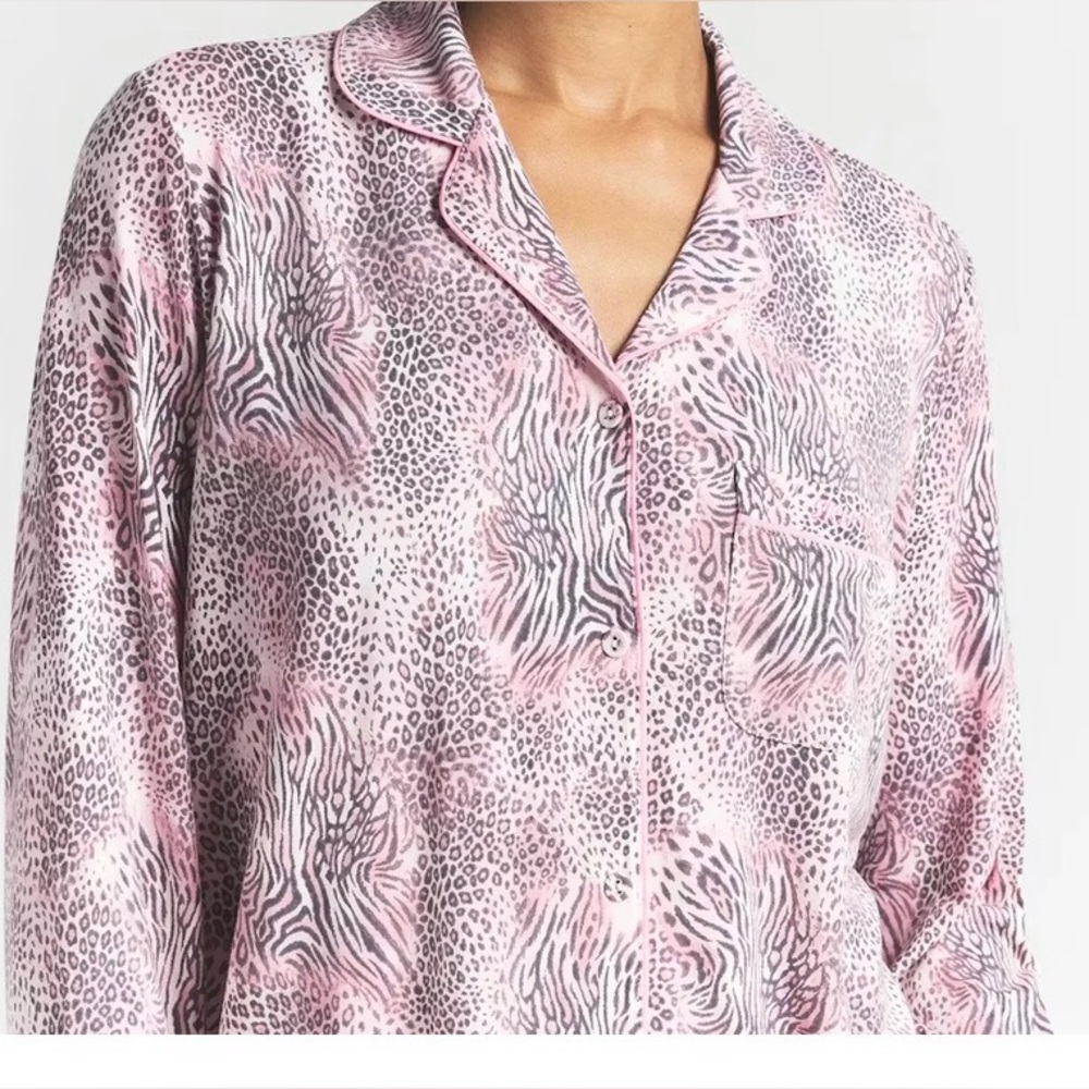 NWT SKIMS Bloom Mini Animal Print Long Pajama Set – Soft Luxury Sleepwear